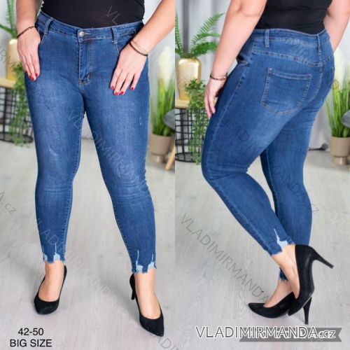 Rifle jeans dlouhé dámské nadrozměr (42-50) JEANS JAW217760