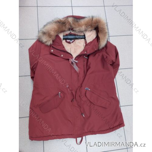 Bunda/Kabát parka zimní dámská nadrozměr (3XL-7XL) POLSKÁ  MÓDA MTN21MHM-W558BIG