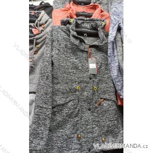 Mikina na zip prodloužená dlouhý rukáv dámská (M-2XL) D.T. FASHION DTF21KT-2024