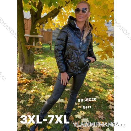 Bunda zimní dámská nadrozměr (3XL-7XL) POLSKÁ MÓDA HKW218858BIG