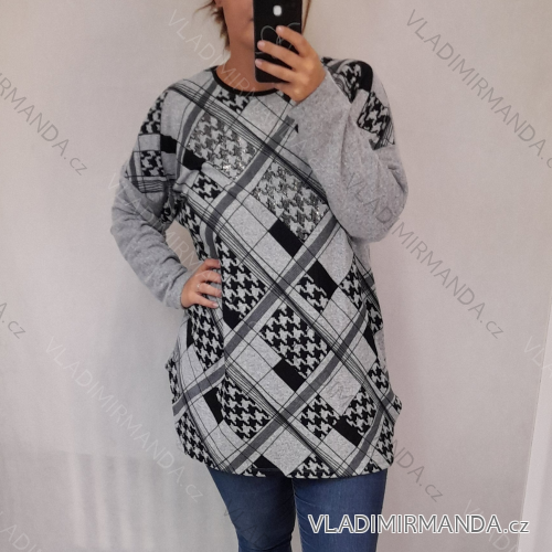 Tunika dlouhý rukáv dámská nadrozměr (2X/3XL ONE SIZE) TURECKÁ MÓDA TMFS21004