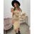 Shirt long sleeve dress women (S-L) ITALIAN FASHION IMF20R2032 S / M light brown