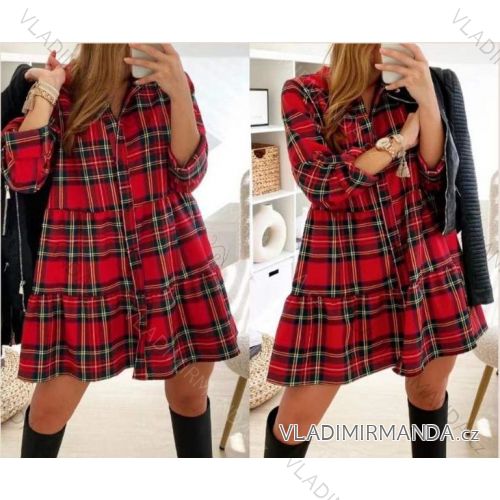 Summer Shirt Dress Long Sleeve Oversize Women's (S / M ONE SIZE) ITALIAN FASHION IMWM216078