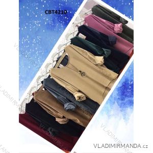 Tunika oversize s přívěskem dlouhý rukáv dámské (L/XL ONE SIZE) ITALSKÁ MÓDA IMWC21CBT4210