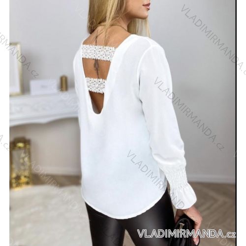 Halenka elegantní dlouhý rukáv dámská (S/M ONE SIZE) ITALSKÁ MÓDA IMWG218613