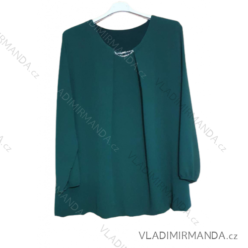 Tunic / blouse long sleeve women's oversized (3XL / 4XL ONE SIZE) ITALIAN FASHION IMWQ2191650 Green