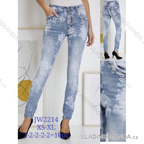 Rifle jeans dlouhé dámské (XS-XL) JEWELLY JEW22JW2214