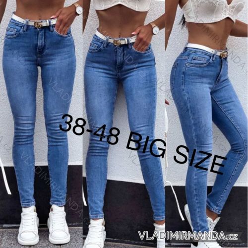 Rifle jeans dlouhé dámské nadrozměr (38-48) JEANS JAW22MK0325