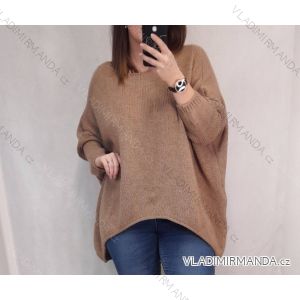 Šaty pletené 3/4 rukáv s kapsami dámský nadrozměr (5XL/6XL ONE SIZE) ITALSKÁ MÓDA IM821032