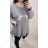 Long Sleeve Dress with Pendant Women's Oversized (3XL / 4XL ONE SIZE) ITALIAN FASHION IMWQ2115022