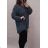 Long Sleeve Dress with Pendant Women's Oversized (3XL / 4XL ONE SIZE) ITALIAN FASHION IMWQ2115022