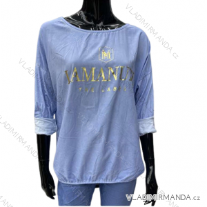 Women's long sleeve blouse (S / M ONE SIZE) ITALIAN FASHION IMWK21011