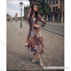 Summer long sleeve flowered women's dress (UNI S / L) ITALIAN FASHION IMK20150