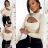 T-shirt elegant long sleeve women (S / M ONE SIZE) ITALIAN FASHION IMWK21008