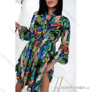 Summer long sleeve flowered women's dress (UNI S / L) ITALIAN FASHION IMK20150