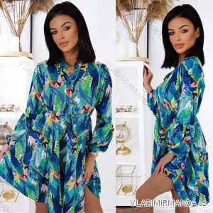 Summer long sleeve flowered women's dress (UNI S / L) ITALIAN FASHION IMK20150