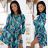 Summer long sleeve flowered women's dress (UNI S / L) ITALIAN FASHION IMK20150