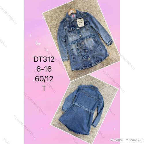 Denim dress with belt children adolescent girls (4-12 years) SAD SAD20DT194