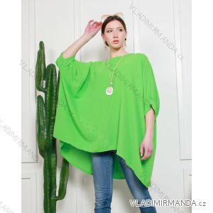 Tunika oversize krátký rukáv dámská nadrozměr (2XL/3XL ONE SIZE) ITALSKÁ MÓDA IMM22155