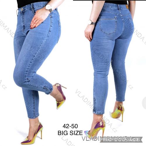 Rifle jeans dlouhé dámské nadrozměr (42-50) JEANS JAW221059