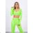 A set with a neon green top