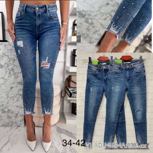 Rifle jeans dlouhé dámské (34-42) M.SARA JAW221192