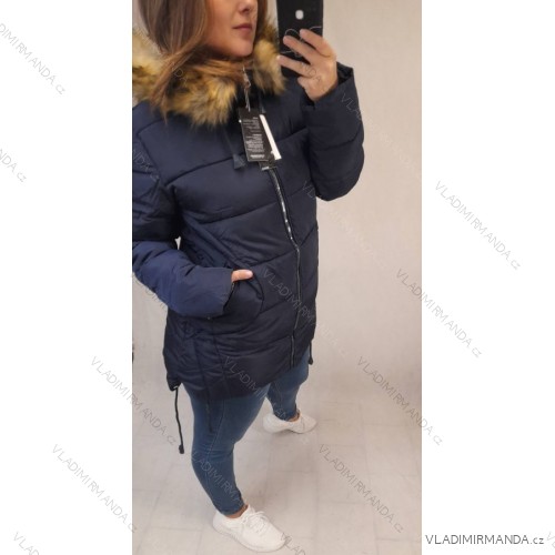 Women's oversized winter jacket (5XL-9XL) POLISH FASHION HKW21964 <p>blue</p> 4XL