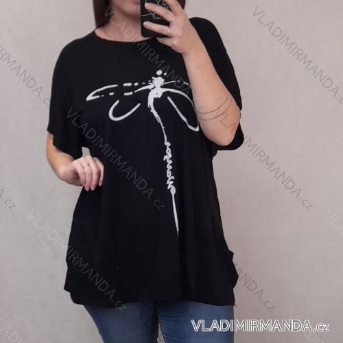 Tunika tričko krátký rukáv dámská (uni 3XL/4XL) MODA ITALY TML22BEE