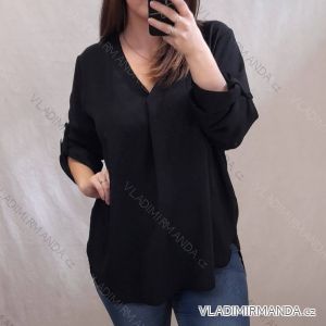 Tunika dlouhý rukáv dámská nadrozměr (XL/2XL ONE SIZE) ITALSKÁ MÓDA IM322003/DR