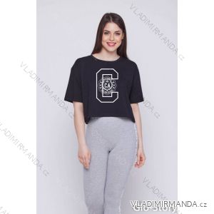 Tričko crop top krátký rukáv dámské (XS-XL) GLO-STORY GLO22WPO-P7337