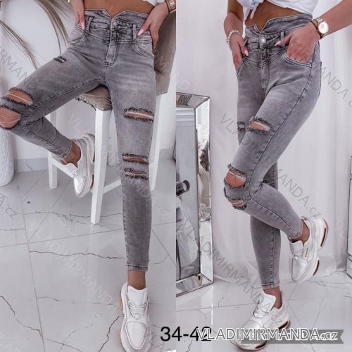 Rifle jeans dlouhé dámské (34-42) JEANS JAW22BK286