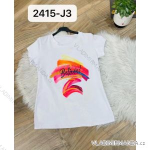 Tričko krátký rukáv dámské (S/M ONE SIZE) ITALSKÁ MÓDA  IMM222415-J3K