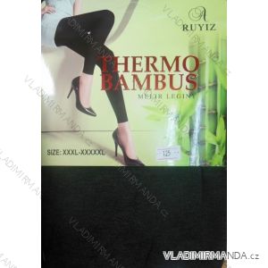 Leggings langer Thermo Damen Bambus (m-xxl / schwarz) RUYIZ YB-125
