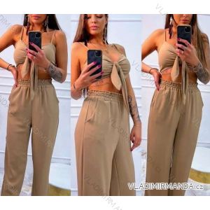 Summer elegant pants set and women's top (S / M ONE SIZE) ITALIAN FASHION IMWG221626