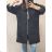 Coat Women's Long Jacket (S / M / L ONE SIZE) ITALIAN FASHION IMC21697 2XL/3XL Black