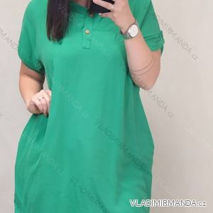 Šaty s kapucí dlouhý rukáv dámská nadrozměr (2XL/3XL ONE SIZE) ITALSKá MóDA IM422492LH/DR