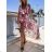 Summer short sleeve summer dress (S / M ONE SIZE) ITALIAN FASHION IMWY21019