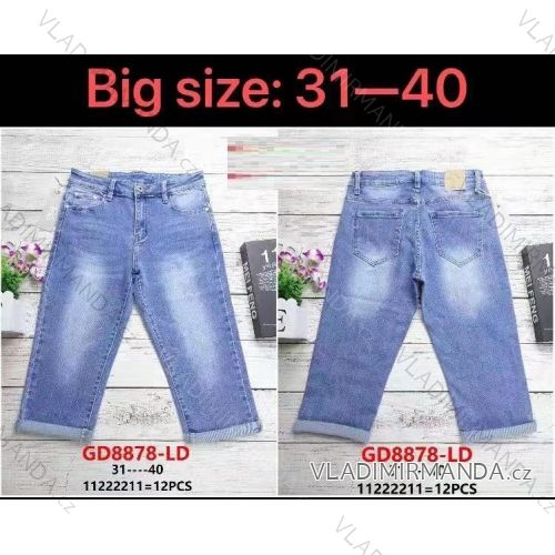 Rifle jeans dlouhé dámské nadrozměr (31-40) GOURD GD22GD8878-LD