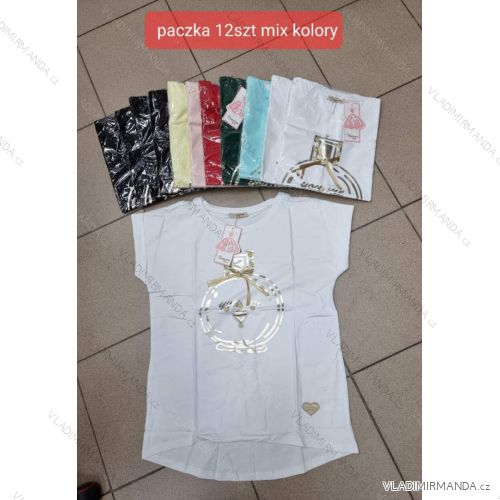 Tričko krátký rukáv dámské (S/M ONE SIZE) TURECKÁ MÓDA TMWG22G5649