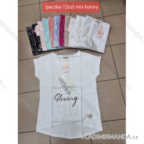 Tričko krátký rukáv dámské (S/M ONE SIZE) TURECKÁ MÓDA TMWG22G53215