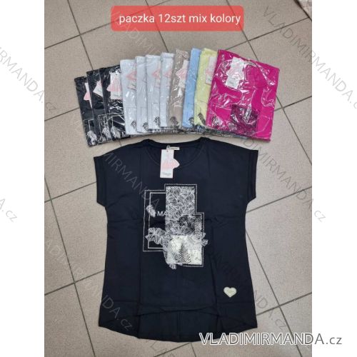 Tričko krátký rukáv dámské (S/M ONE SIZE) TURECKÁ MÓDA TMWG22G55500