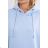 Blue insulated sweatshirt with side slits