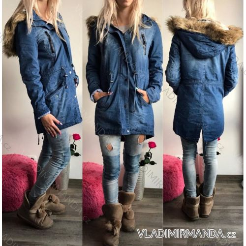 Winterjacke Jacke (s-xxl) ITALIENISCHE MODA IMT17350 Denim XL