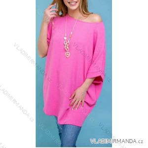 Tunika oversize krátký rukáv dámská (S/M/L/XL ONE SIZE) ITALSKÁ MÓDA IMWY222297