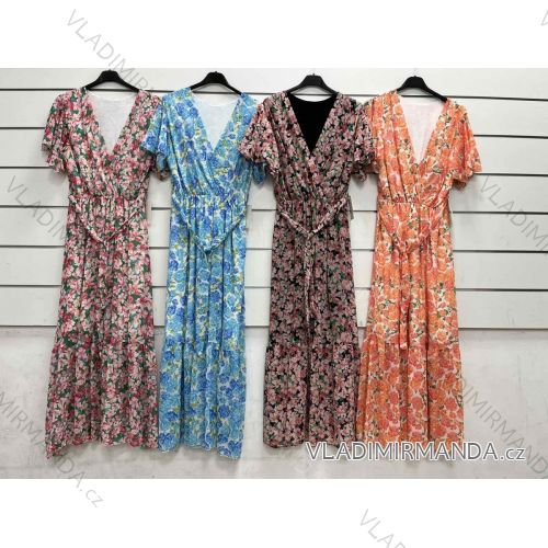 Women's long chiffon summer dress (S / M ONE SIZE) ITALIAN FASHION IMWB222509