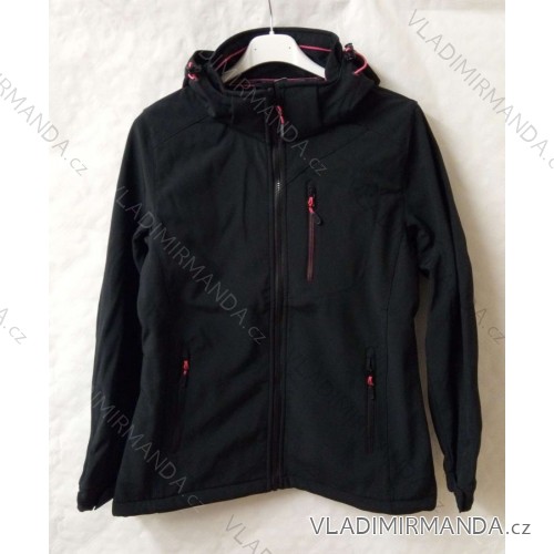 Bunda softshell  flaušová podšívka dámská (m-2xl) GENSTER 12813 Černá M