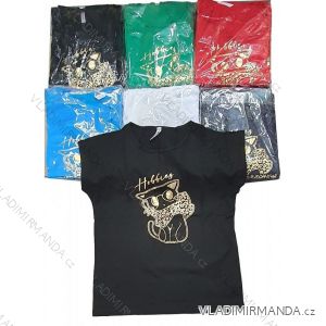 Tričko krátky rukáv dámske nadrozmer (2XL-4XL) TURECKÁ MÓDA TMWG22GYA0370-1