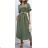 Summer Long Shirt Short Sleeve Women's Dress (S / M ONE SIZE) ITALIAN FASHION IMWB222483