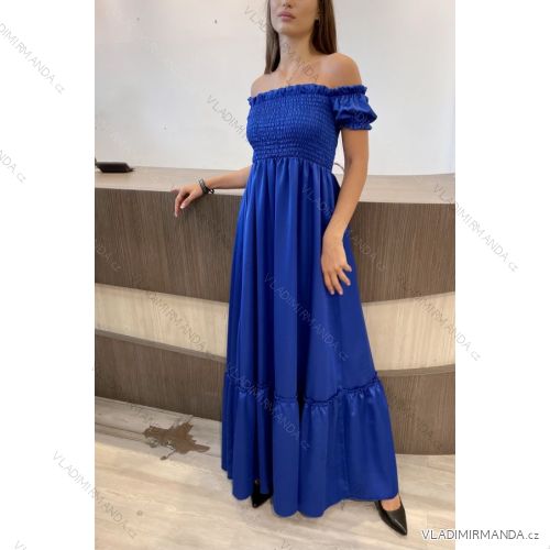 Šaty dlouhé letní carmen dámské (S/M ONE SIZE) ITALSKÁ MÓDA IMPDY22LS17467