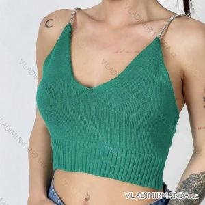 Top/tílko na ramínka dámské (S/M ONE SIZE) ITALSKÁ MÓDA IMPBB22Y22616